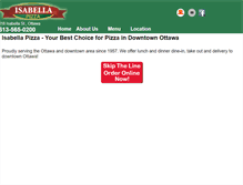 Tablet Screenshot of isabellapizza.com